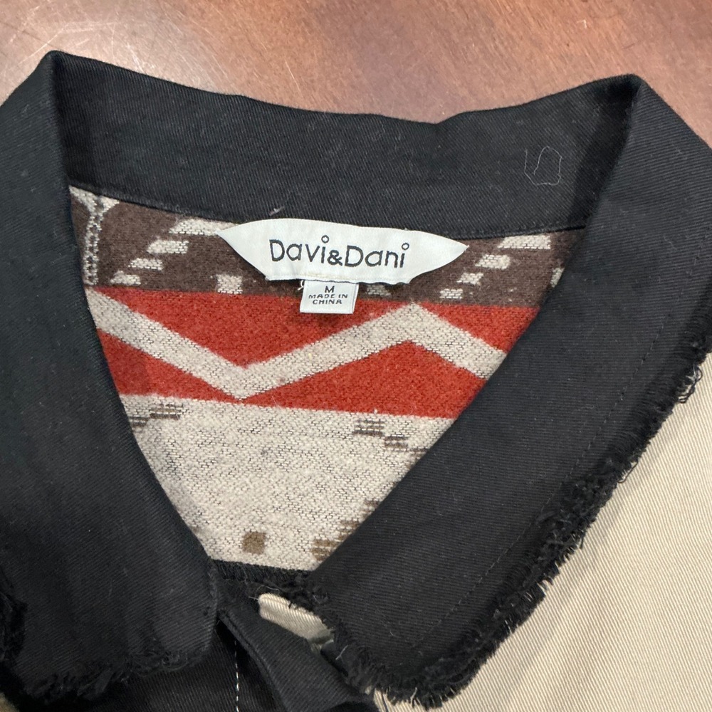 Davi & Dani Patchwork Southwestern Print Shirt Jacket Women's Size M - Picture 9 of 12